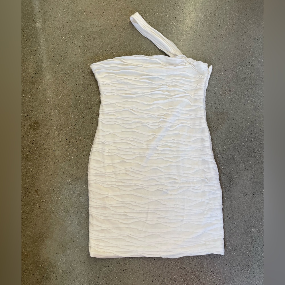 White ruffle dress